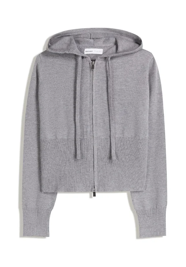 ZIP-UP HOODIE - Strickjacke - dark grey