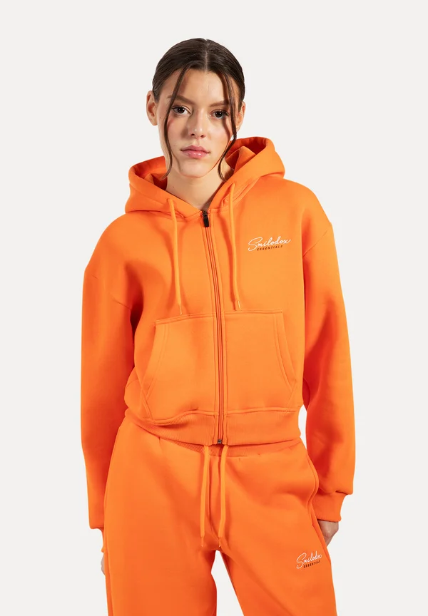 ZIP UP LOGO ENARA - Sweatjacke - orange
