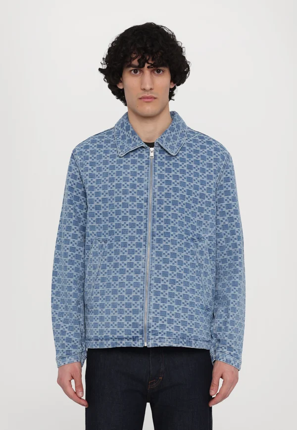 ZIPPER CROSS JACKET - Jeansjacke - blue vintage