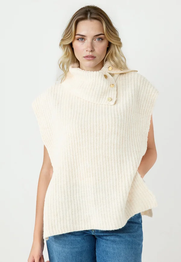 ZIPPER DETAIL - Strickpullover - ecru