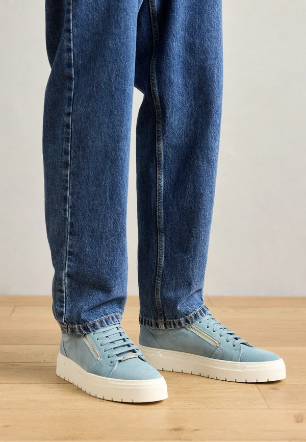 ZIPPER LACE UP PLATFORM SOLE - Sneaker low - sky