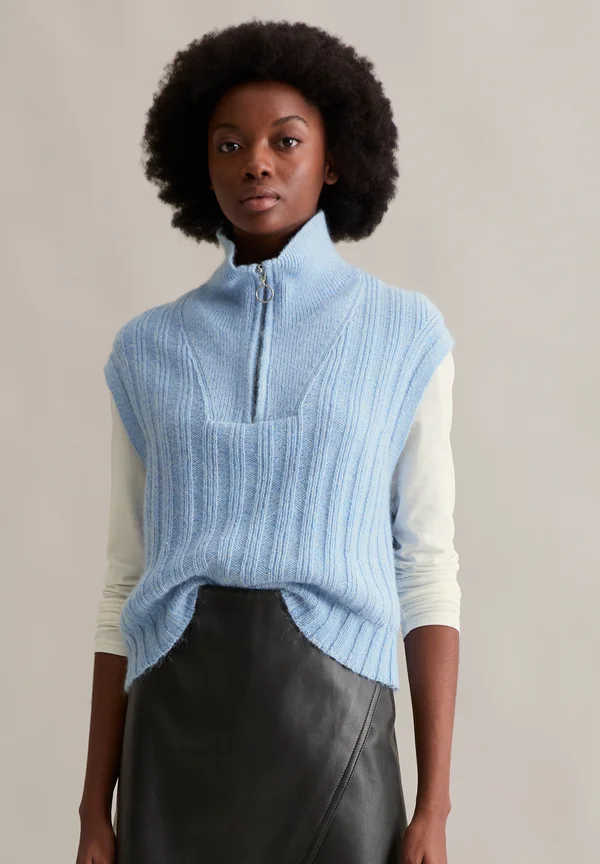 ZIPPER - Strickpullover - medium blue