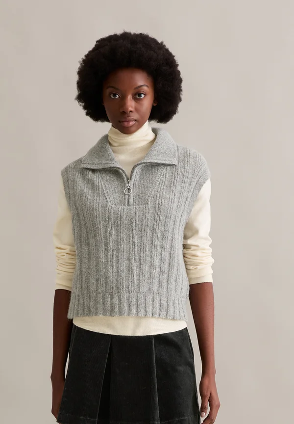 ZIPPER - Strickpullover - medium grey_multi