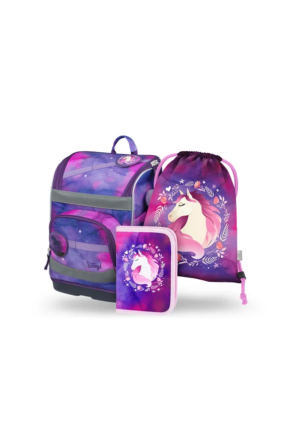 ZIPPY PLUS PFERD SET 3 - Schulranzen Set - violett