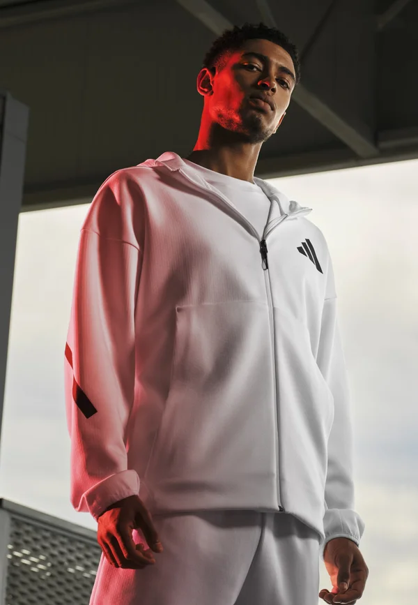 Z.N.E. FULL-ZIP HOODED TRACK - Sweatjacke - white