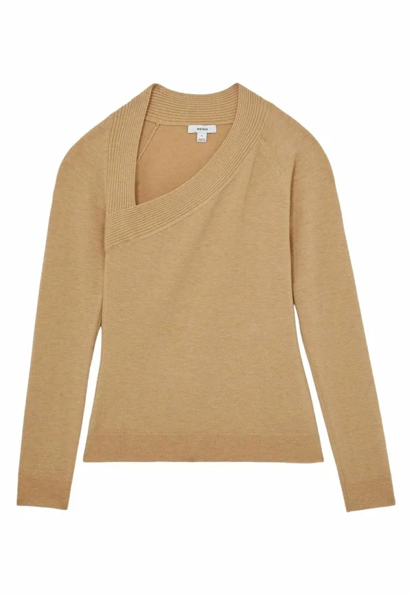 ZOIE ASYMMETRIC LONG SLEEVED - Strickpullover - camel