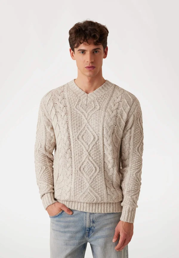 ZOPF - Strickpullover - beige