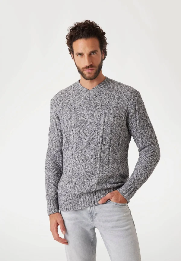 ZOPF - Strickpullover - grau